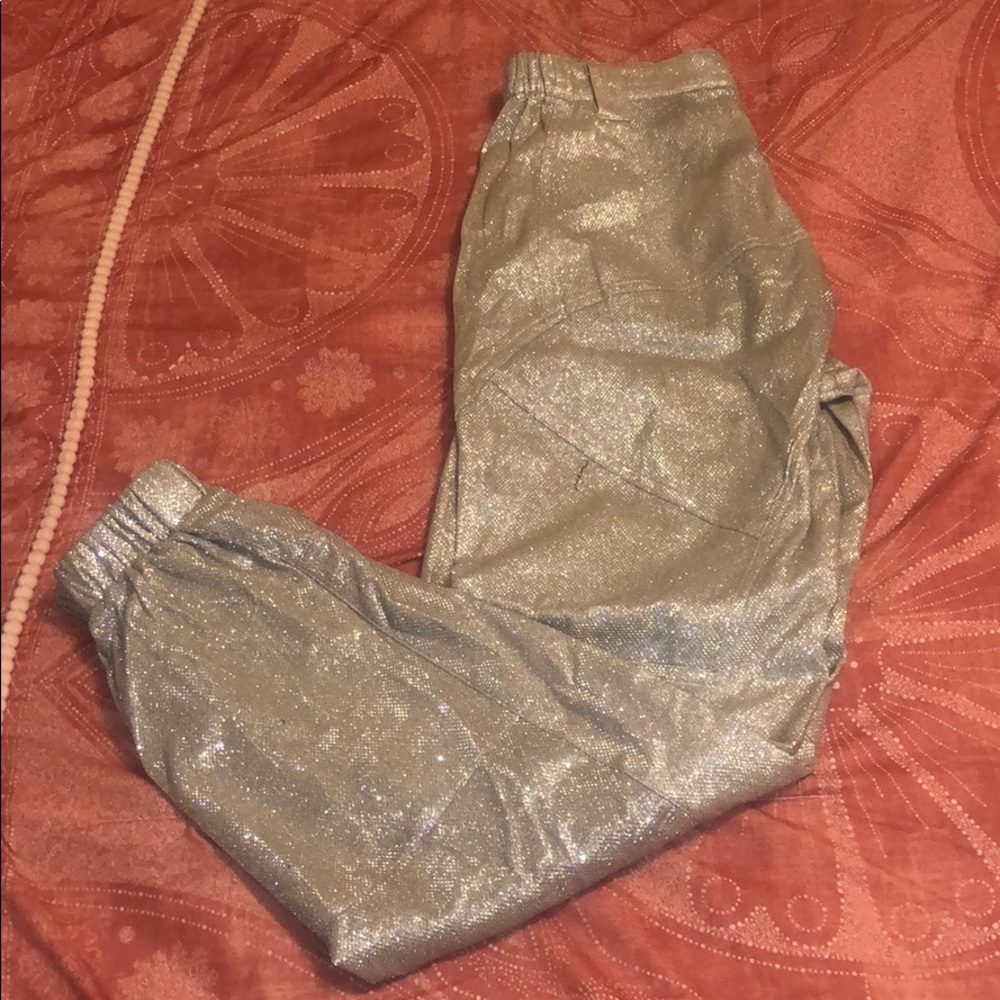 Perfect sparkly joggers, for club or rave night